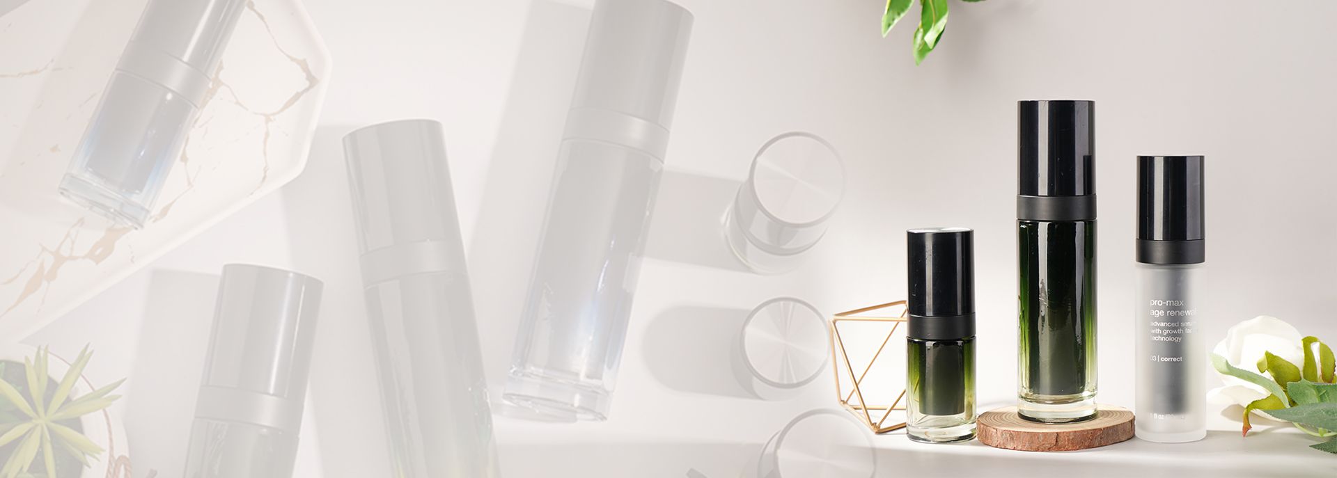 Notre service de personnalisation inclus le design, la sélection des matériaux, le traitement de surface, la fabrication de moule et les tests de finalisations pour les contenants pour produits cosmétiques et soins de la peau