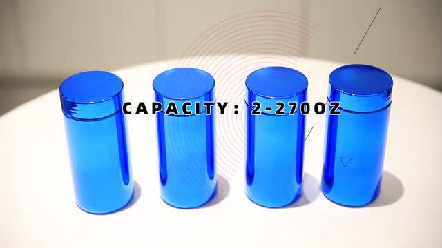 Bouteille PEHD bleue