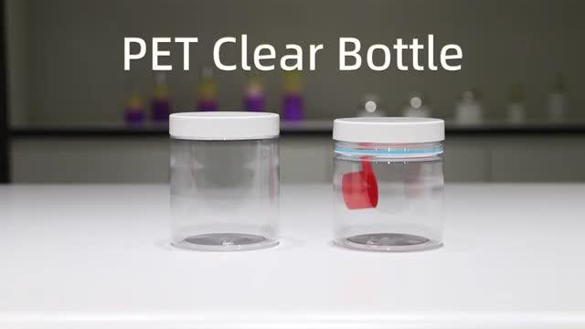 Bouteille en plastique transparent