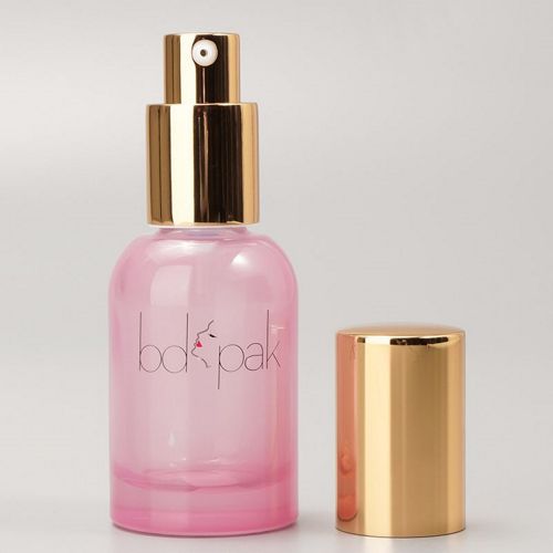 Flacon en verre rond rose