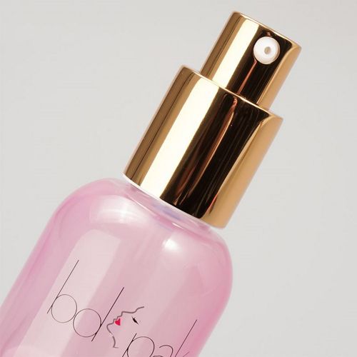 Flacon en verre rond rose