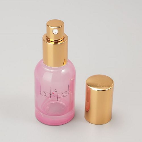 Flacon en verre rond rose