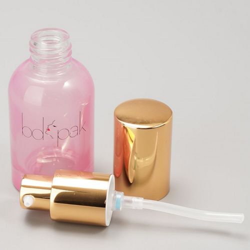 Flacon en verre rond rose