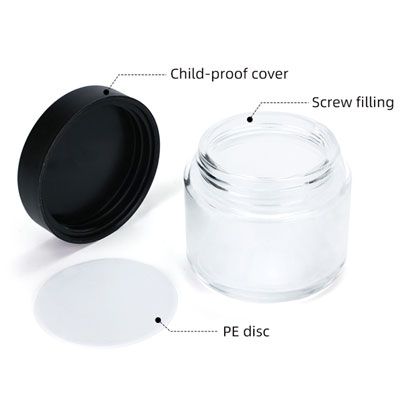 Pot cosmétique en verre