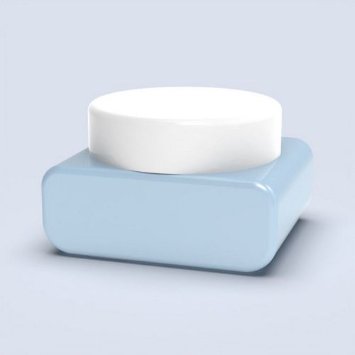 Pot cosmétique en verre rectangulaire