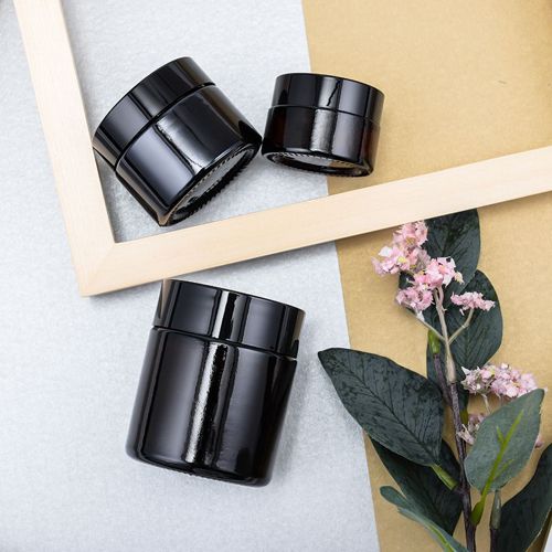 Pot de crème en verre dépoli