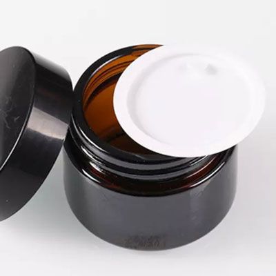 Pot de crème en verre dépoli