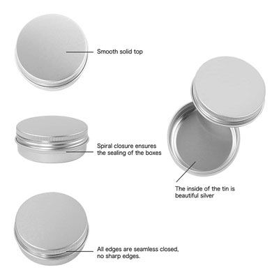 Pot cosmétique en aluminium vissable