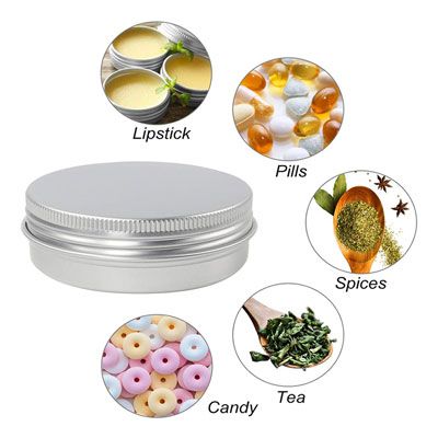 Pot cosmétique en aluminium vissable