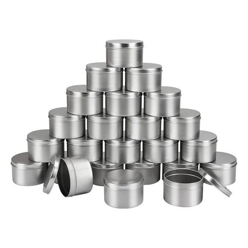 Pot cosmétique en aluminium avec couvercle coiffant